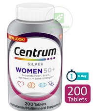 Centrum Silver Multivitamin for Women 50 Plus 65/100/200/275 Caps with Vitamin D3, B Vitamins, Calcium [US Version]