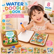 Kids Magic Water Drawing Book Reusable Magic Coloring Book Doodle Drawing Book Montessori Educationa