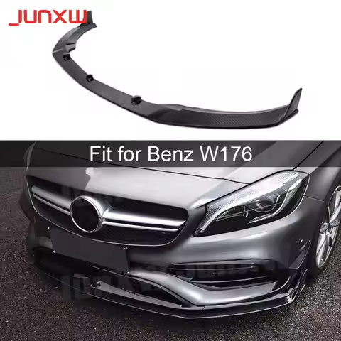 Carbon Fiber Front Bumper Lip Spoiler For Benz A Class W176 A200 A250 A45 AMG 2016-2019 Car Styling