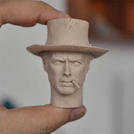1/6 Scale Ct Eastwood Head Sculpt Unpainted Fit 12" Figure