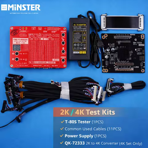 T-80S LVDS LCD & LED TV Display Screen Panel Tester | 2K 4K Signal Diagnostic Test Repair Tool | V8.