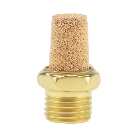 1/4 BSPT Brass Pneumatic 2 Position 2 Way Exhaust Muffler for Reduce Dynamic Noise Sintered Bronze E
