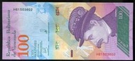 VENEZUELA (委內瑞拉紙幣), P106 動物， 100-BOL ， 2018 , 品相全新UNC