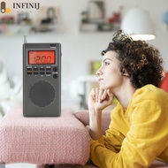 AM FM Portable Radio Digital Radio Built-in Speaker Great Reception Alarm Clock [infinij.sg]