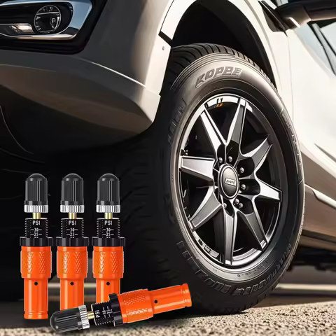 4PCS Professional Tire Deflator Valves for Off-Road & Sand Driving - Fit Truck/SUV/Jeep, Auto Stop a