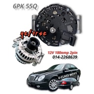 MERCEDES BENZ E-CLASS W211 qtfirst-QUALITY OEM-NEW PART 12V 180AMP 6PK-PULLEY 2PIN ALTERNATOR