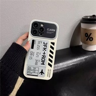 Airplane ticket camera frame iphone case 6 7 8 plus x xr xs 11 12 13 14 15promax - st2023