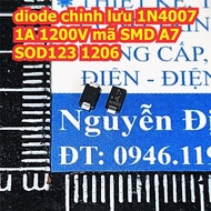50pcs 1N4007 IN4007 4007 SMA rectifier diode 1A 1200V SMD diode pin code M7 A7 kde2886
