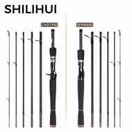 CAPACI Fishing Rod ML Power 7ft 8ft 9ft 2.1m 2.4m 2.7m Spinning Rod 6 7 Section Carbon Bait Casting 