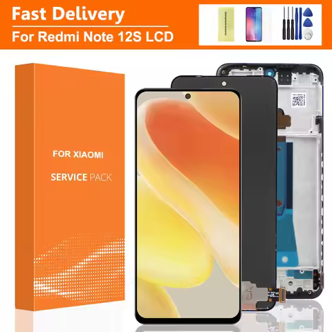 6.43'' AMOLED For Xiaomi Redmi Note 12S LCD Display Touch Screen Digitizer Assembly Replacement For 