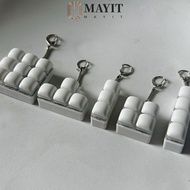 MAYIT Fidget Keychain, DIY Keyboard 3/4/9Keys Finger Keyboard Cap,  Keycap Keys Button Steamed Bread