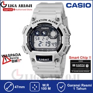CASIO W-735H-8A2VDF - Jam Tangan Pria - Abuabu Putih W735H