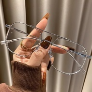 Classic Anti Blue Light Eyewear Unisex Trendy Casual Large Frames Eyeglasses Business Square Spectac