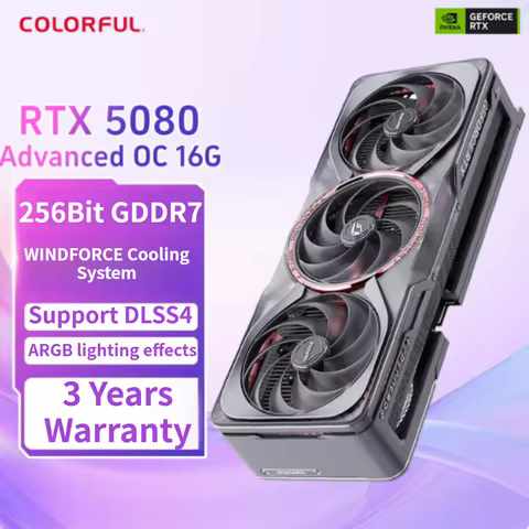 GPU NEW Colorful iGame Original NVIDIA GDDR7 GPU GeForce RTX 5080 Advanced OC 16GB 256Bit for Deskto
