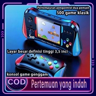 MERAH LAYAR New Classic Retro X7M Dual Joystick Portable Boy Game Console 2026 500-in-1, Red Handhel