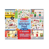 Melissa &amp; Doug Reusable Sticker Pad - My Town 200+ Stickers and 5 Scenes