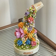 lego brick lego flower bouquet Influencer Building Block Flower Assembly Rose Music Box Preserved Fl
