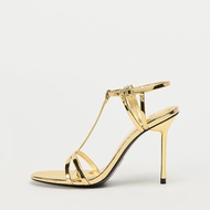 ZARAˉ Design Sense Niche Discount Womens Shoes Open Toe Sandals Stiletto Heel Leopard Print High Hee