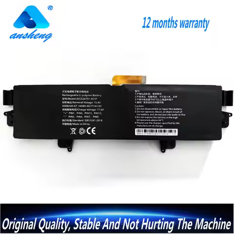 Original 15.4V 67.14Wh 4360mAh AEC634791-4S1P For GPD Win Max2 / Max 2 Handheld Gaming Laptops Batte