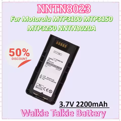 New NNTN8023 3.7V 2200mAh Walkie Talkie Battery for Motorola MTP3100 MTP3150 MTP3250 NNTN8020A Lithi