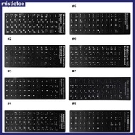 MIS Keyboard Sticker Russian French Spanish Japanese German Arabic Korean Italian Stickers for Computer Keypad Durable