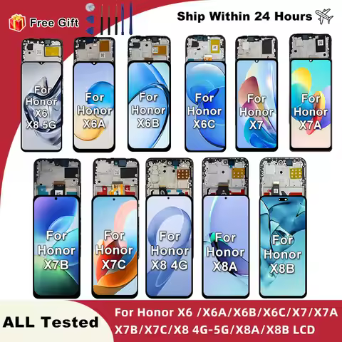 For Honor X8 4G 5G LCD X6 X7 Display Digitizer Assembly For Honor X7A X7B X7C X8A Screen X6A X6B X6C
