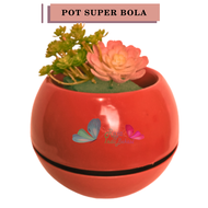 Pot Super Bola Merah Bata Pot Bulat Vienna Merah Bata Coklat Besar Pot Bola Vienna 677 676 Anggrek M