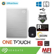Seagate External Hard Drive One Touch 2.5-Inch 2TB Silver Free Pouch