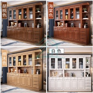 Solid Wood Chinese Bookcase Hyundai 2 Doors 3 Doors 5 Doors 6 Doors Corner with Lock Free Combinatio