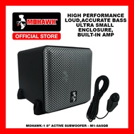 MOHAWK Car Audio 21M1-8ASQB 1-SERIES 8 inch Active Subwoofer with Reflex Subwoofer 600W