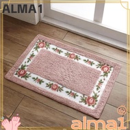 ALMA 1 Pcs Flower Rug, 16*24Inch Pink Pink Rug,  Microfiber Non-Skid Absorbent Bathroom Rugs Bathroo