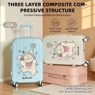 Beg Perjalanan Beroda, AVIVA, 20 / 24-inci, Reka Bentuk Beruang Tuah, Berkualiti Tinggi Travel Lugga