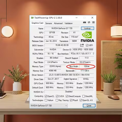 SRhonyra GT730 4GB Graphics Card,1080P GPU GDDR3 2HDMI 2 Monitor Display PCI-E2.0 16X Low Profile,Co