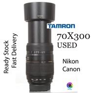 Tamron 70-300mm F/4-5.6 Di LD macro 1:2 Zoom Lens For Canon , Nikon (Used)