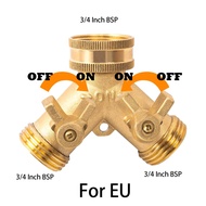 Heavy Duty Brass Garden Hose Splitter 3/4 Inch 2 Way Y Brass Water Hose ConnectorOutdoor Faucet Spli
