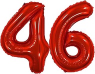 GFIURNJVVBJH 40 Inch Number Foil Balloon Number 46 Jumbo Giant Balloon for 46th Birthday Party Decor