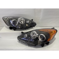 perodua alza head lamp lampu depan hitam black smoke 1set