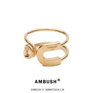 AMBUSH Safety Pin Ring Retro Opening Adjustable Men Women Unisex Index Finger Ring