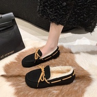 2025 Autumn Winter New Style One-Piece Fur Fur Edamame Peas Shoes Women's Cotton Shoes Fleece-Fleece