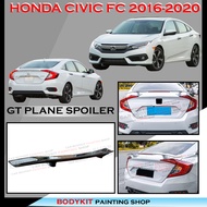 HONDA CIVIC FC FK 2016-2020 TEN-GENERATION GT PLANE STYLE CAR SPOILER TRUNK SPOILER WITH OUT LAMP -MATERIAL ABS BODYKIT