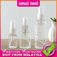 50ml/75ml/100ml Plastic Clear Transparent Travel Spray Bottle / Makeup Skincare Refillable Botol Kos