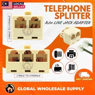 Telephone Line Jack Modular Splitter Connector RJ11 Adapter 1 Male to 2 Female 1 Male to 3 Female Un