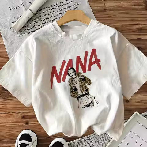 Nana top tees girl women 2000s anime Y2k Digital Punk top tees Gothic 2000s anime harajuku Breathabl