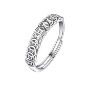 Brand new fashion stainless steel ancient coin shape opening ring,retro style titanium steel men and