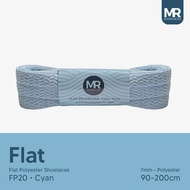 MR Shoelaces FP20 Sian (Cyan) Flat Polyester Shoelaces 7mm 80cm 90cm 100cm 120cm 130cm 150cm 180cm 2