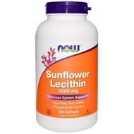 Now Foods Sunflower lecithin 向日葵卵磷脂1200亳克，200 粒膠囊