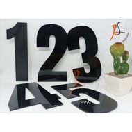 HOUSE NUMBER 0 TO 9 BLACK DIRECT STICK PRACTICAL UK 17X9CM