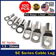 [100 PCS] Cable Lug SC Series | 1.5mm 2.5mm 4mm 6mm 10mm 16mm 25mm 35mm