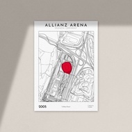 Allianz Arena Stadium Wall Art Modern Football Wall Decoration For Bayern Munich Fans Bayern Munich