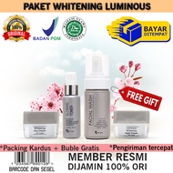 1 Paket Luminous Ms Glow ( Sabun + Toner + Day Cream + Night Cream + Dompet ) paket lumi ms glow / l